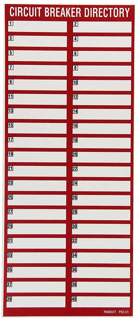 printable electrical panel labels